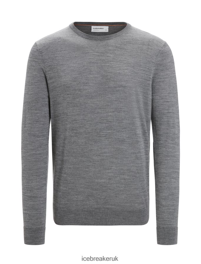 Icebreaker Men Merino Wilcox Long Sleeve Sweater Z04NXR214 Clothing Gritstone Heather - Image 6