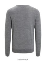 Icebreaker Men Merino Wilcox Long Sleeve Sweater Z04NXR214 Clothing Gritstone Heather - Image 7