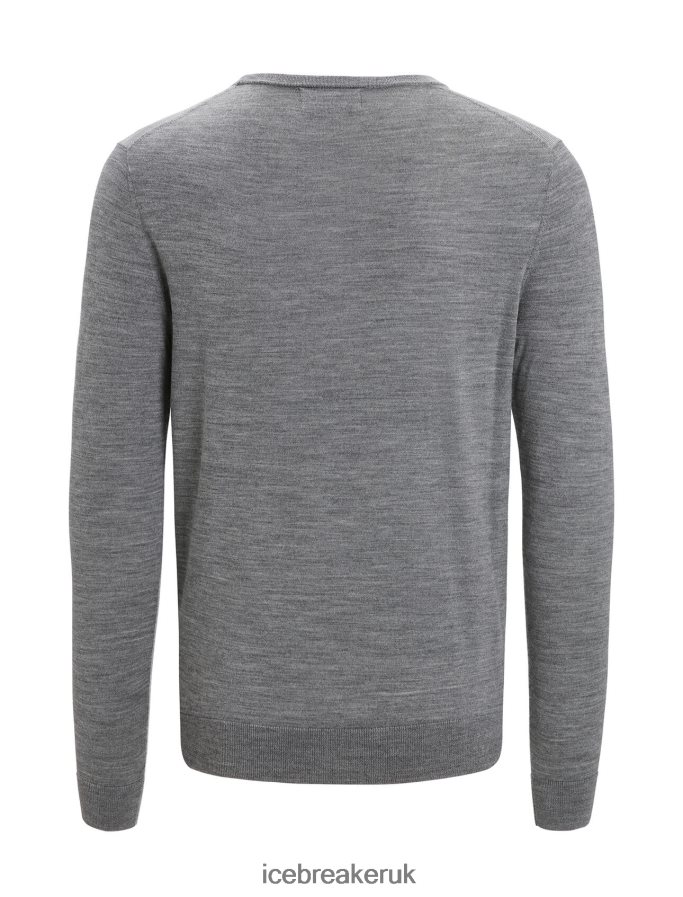 Icebreaker Men Merino Wilcox Long Sleeve Sweater Z04NXR214 Clothing Gritstone Heather - Image 7
