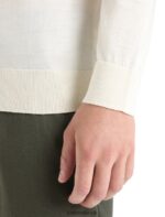 Icebreaker Men Merino Wilcox Long Sleeve V Neck Sweater Z04NXR226 Clothing Chalk - Image 5