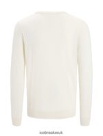 Icebreaker Men Merino Wilcox Long Sleeve V Neck Sweater Z04NXR226 Clothing Chalk - Image 7