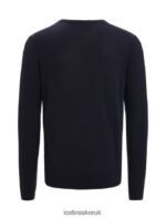 Icebreaker Men Merino Wilcox Long Sleeve V Neck Sweater Z04NXR227 Clothing Midnight Navy - Image 7