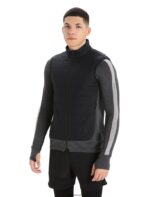 Icebreaker Men MerinoLoft Vest Z04NXR239 Clothing Black/Jet Heather
