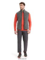 Icebreaker Men RealFleece Merino High Pile Vest Z04NXR235 Clothing Gritstone Heather/Black - Image 3