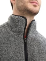 Icebreaker Men RealFleece Merino High Pile Vest Z04NXR235 Clothing Gritstone Heather/Black - Image 4