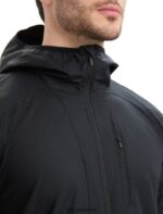 Icebreaker Men Shell+ Merino Cotton Windbreaker Z04NXR237 Clothing Black - Image 5