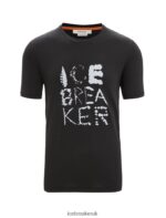 Icebreaker Men Tencel Cotton Short Sleeve T-Shirt Natural Logo Z04NXR88 Clothing Black - Image 6
