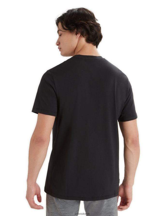 Icebreaker Men Tencel Cotton Short Sleeve T-Shirt Z04NXR76 Clothing Black - Image 2
