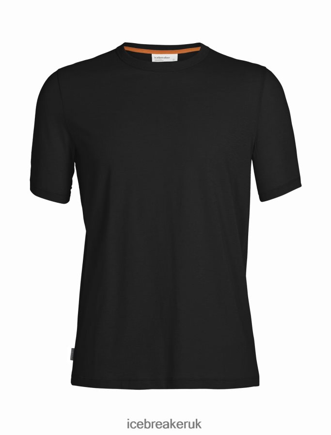 Icebreaker Men Tencel Cotton Short Sleeve T-Shirt Z04NXR76 Clothing Black - Image 6