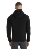 Icebreaker Men ZoneKnit Merino Insulated Long Sleeve Zip Hoodie Z04NXR228 Clothing Black - Image 2
