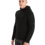 Icebreaker Men ZoneKnit Merino Insulated Long Sleeve Zip Hoodie Z04NXR228 Clothing Black