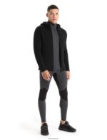 Icebreaker Men ZoneKnit Merino Insulated Long Sleeve Zip Hoodie Z04NXR228 Clothing Black - Image 3