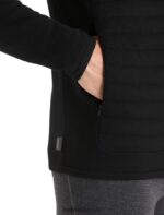 Icebreaker Men ZoneKnit Merino Insulated Long Sleeve Zip Hoodie Z04NXR228 Clothing Black - Image 7