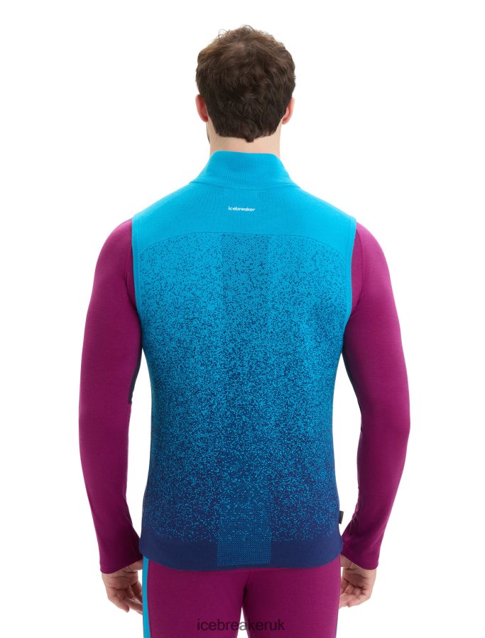 Icebreaker Men ZoneKnit Merino Insulated Vest Into the Deep Z04NXR240 Clothing Geo Blue/Royal Navy - Image 2