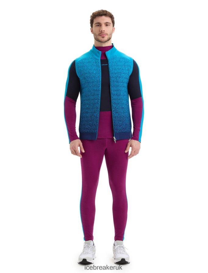 Icebreaker Men ZoneKnit Merino Insulated Vest Into the Deep Z04NXR240 Clothing Geo Blue/Royal Navy - Image 3