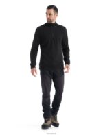 Icebreaker Men ZoneKnit Merino Long Sleeve Half Zip Z04NXR231 Clothing Black - Image 3