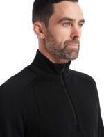 Icebreaker Men ZoneKnit Merino Long Sleeve Half Zip Z04NXR231 Clothing Black - Image 4