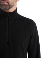 Icebreaker Men ZoneKnit Merino Long Sleeve Half Zip Z04NXR231 Clothing Black - Image 5