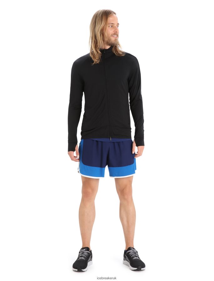 Icebreaker Men ZoneKnit Merino Long Sleeve Zip Top Z04NXR229 Clothing Black - Image 3