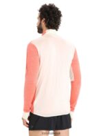 Icebreaker Men ZoneKnit Merino Long Sleeve Zip Top Z04NXR230 Clothing Vibrant Earth Heather/Chalk - Image 2