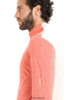 Icebreaker Men ZoneKnit Merino Long Sleeve Zip Top Z04NXR230 Clothing Vibrant Earth Heather/Chalk - Image 6