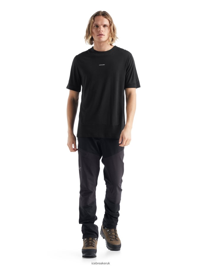 Icebreaker Men ZoneKnit Merino Short Sleeve T-Shirt Z04NXR498 Clothing Black - Image 3