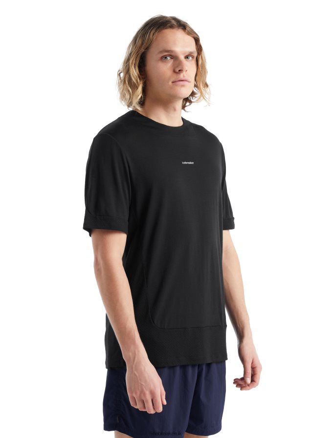 Icebreaker Men ZoneKnit Merino Short Sleeve T-Shirt Z04NXR498 Clothing Black - Image 1