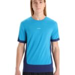 Icebreaker Men ZoneKnit Merino Short Sleeve T-Shirt Z04NXR71 Clothing Geo Blue/Royal Navy