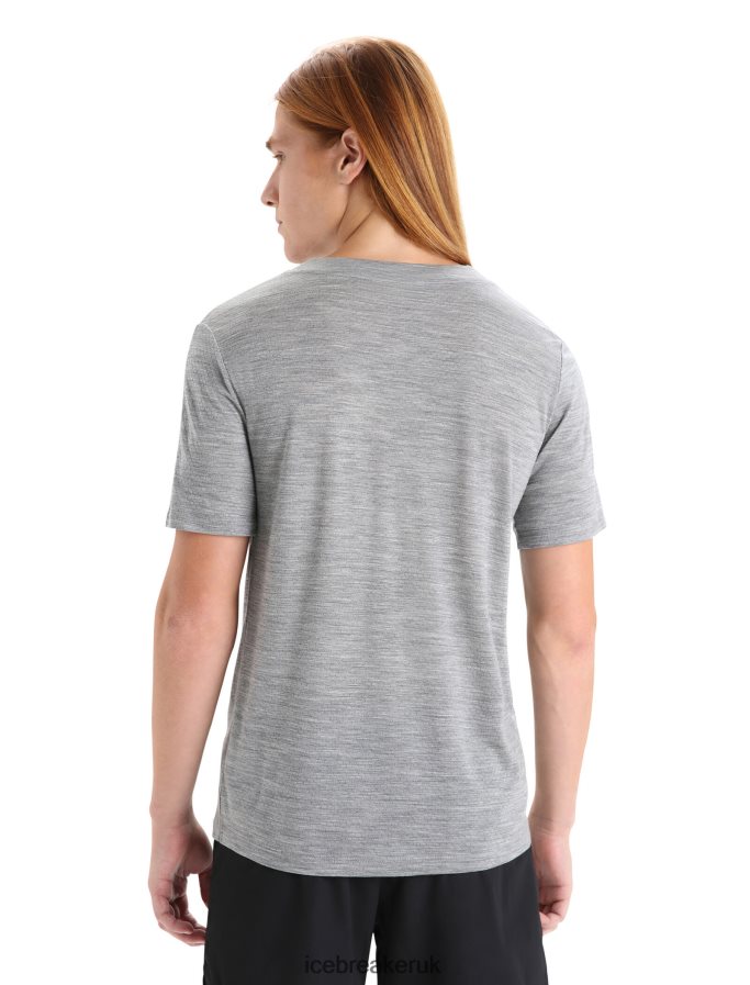 Icebreaker Men ZoneKnit Merino Short Sleeve T-Shirt Z04NXR72 Clothing Metro Heather - Image 2