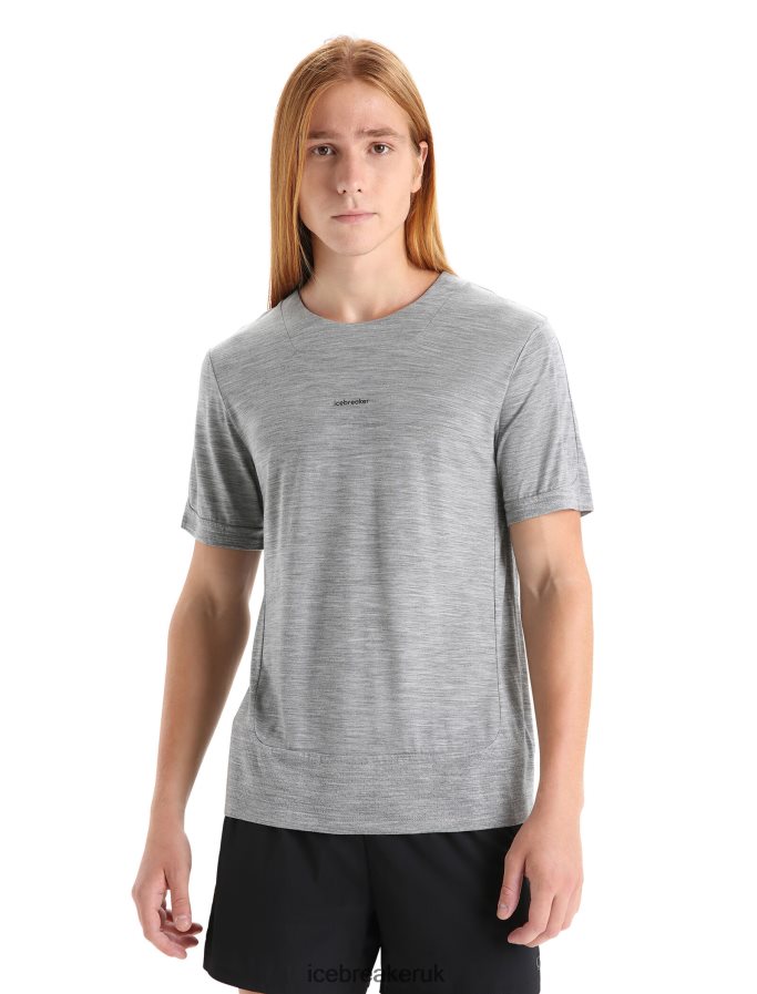 Icebreaker Men ZoneKnit Merino Short Sleeve T-Shirt Z04NXR72 Clothing Metro Heather - Image 1