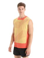 Icebreaker Men ZoneKnit Merino Tank Geodetic Z04NXR68 Clothing Summer/Vibrant Earth