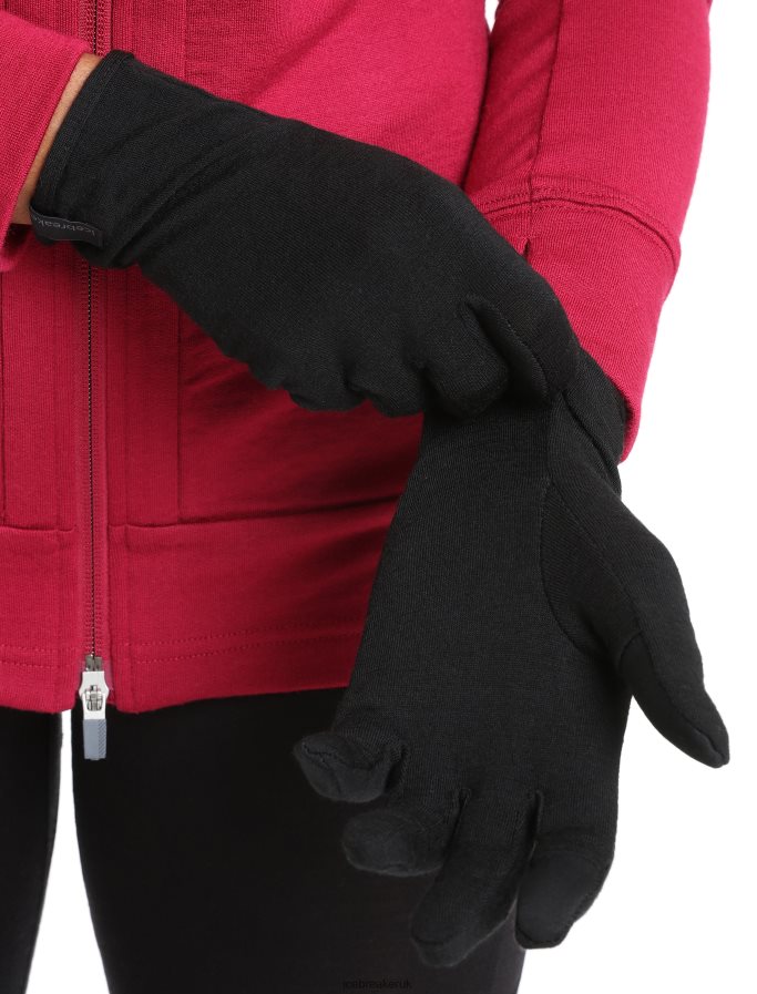 icebreaker_unisex_merino_260_tech_glove_liners_z04nxr303_clothing_black.jpg Icebreaker Unisex Merino 260 Tech Glove Liners Z04NXR303 Clothing Black - Image 1