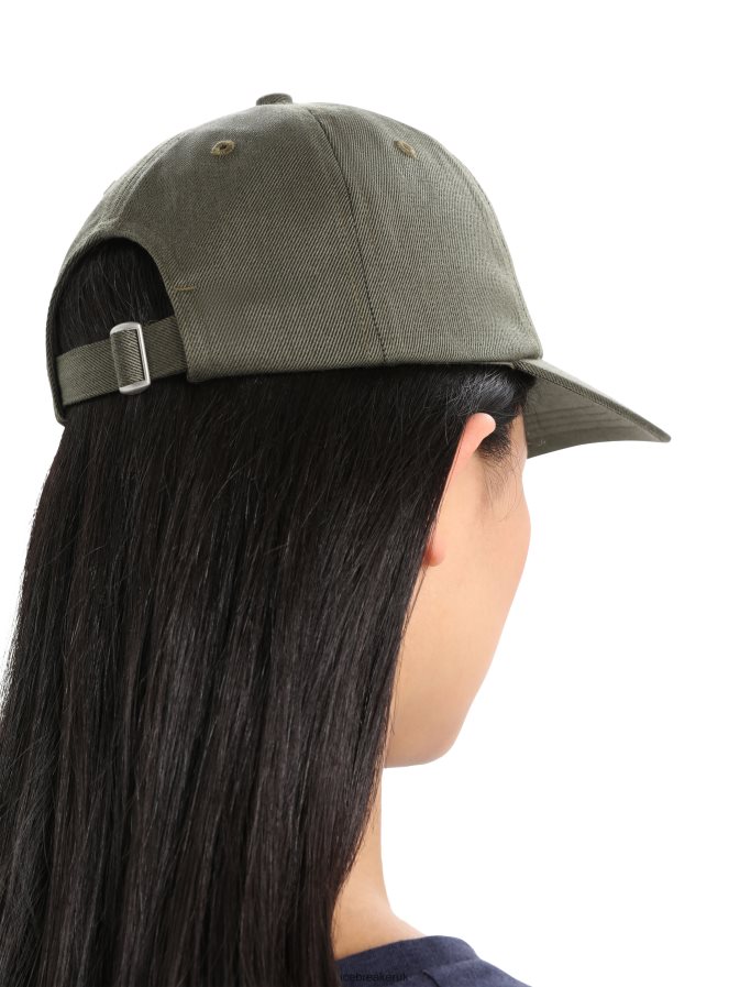 Icebreaker Unisex Merino 6 Panel Hat Z04NXR322 Accessories Loden/Black - Image 2