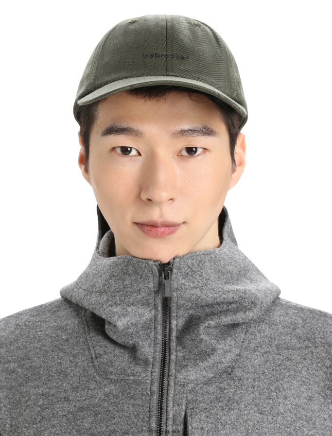 Icebreaker Unisex Merino 6 Panel Hat Z04NXR322 Accessories Loden/Black - Image 3