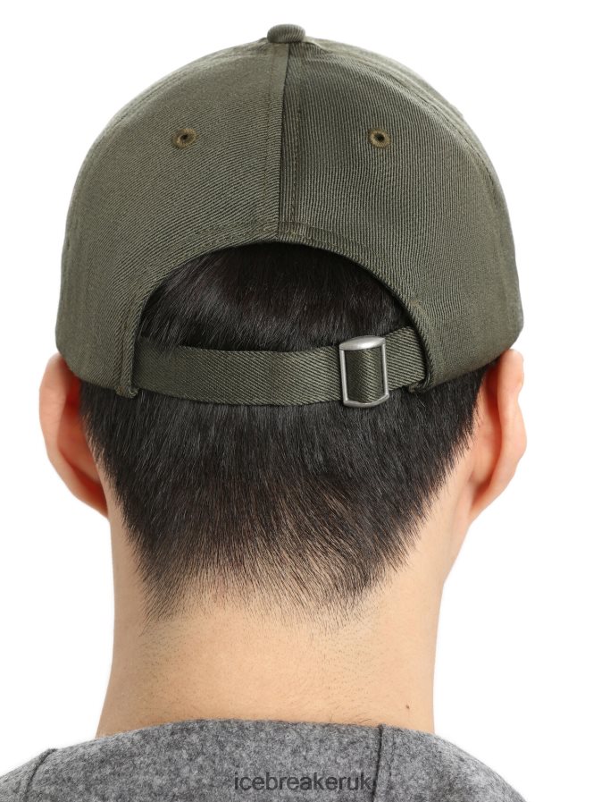 Icebreaker Unisex Merino 6 Panel Hat Z04NXR322 Accessories Loden/Black - Image 4