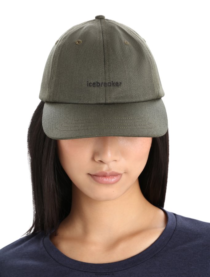 Icebreaker Unisex Merino 6 Panel Hat Z04NXR322 Accessories Loden/Black - Image 1