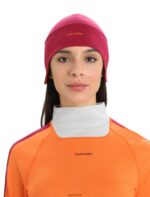 Icebreaker Unisex Merino Quantum Beanie Z04NXR471 Accessories Cherry/Flash - Image 2