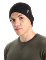Icebreaker Unisex Merino Vela Cuff Beanie Z04NXR335 Accessories Black - Image 2