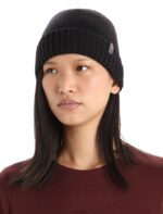 Icebreaker Unisex Merino Vela Cuff Beanie Z04NXR335 Accessories Black - Image 4