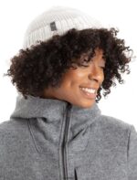 Icebreaker Unisex Merino Vela Cuff Beanie Z04NXR463 Accessories Ecru Heather