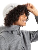 Icebreaker Unisex Merino Vela Cuff Beanie Z04NXR463 Accessories Ecru Heather - Image 3