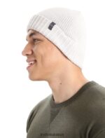 Icebreaker Unisex Merino Vela Cuff Beanie Z04NXR463 Accessories Ecru Heather - Image 5