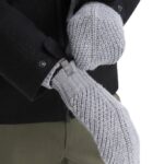 Icebreaker Unisex Merino Waypoint Mittens Z04NXR304 Clothing Gritstone Heather/Black