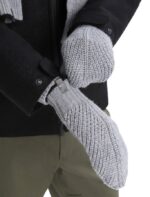 Icebreaker Unisex Merino Waypoint Mittens Z04NXR304 Clothing Gritstone Heather/Black