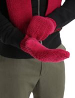 Icebreaker Unisex Merino Waypoint Mittens Z04NXR470 Accessories Cherry/Espresso - Image 3