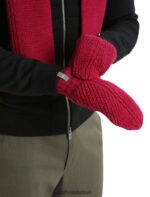 Icebreaker Unisex Merino Waypoint Mittens Z04NXR470 Accessories Cherry/Espresso - Image 4