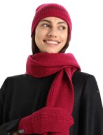 Icebreaker Unisex Merino Waypoint Scarf Z04NXR465 Accessories Cherry/Espresso - Image 4