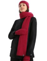 Icebreaker Unisex Merino Waypoint Scarf Z04NXR465 Accessories Cherry/Espresso - Image 5