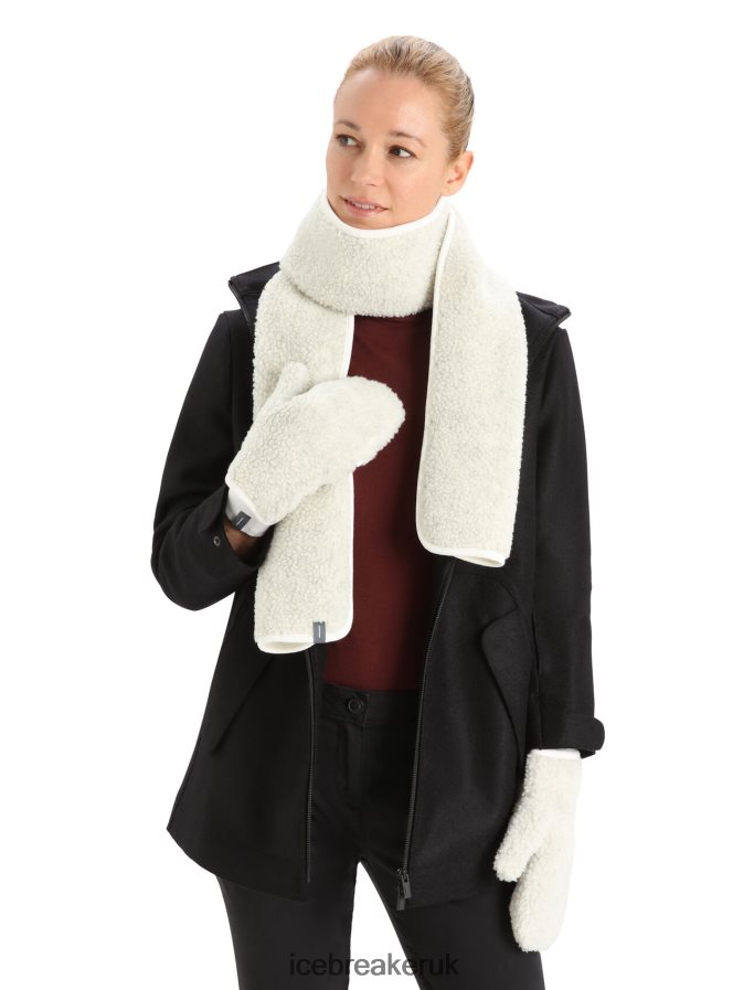 Icebreaker Unisex RealFleece Merino High Pile Mittens Z04NXR305 Clothing Ecru Heather - Image 4