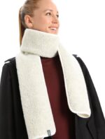 Icebreaker Unisex RealFleece Merino High Pile Scarf Z04NXR337 Accessories Ecru Heather - Image 2